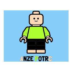 POBARVANA POBARVANKA - Pobarvanka imena ANŽE POTRČ in pobarvanka LEGO figurice fanta
