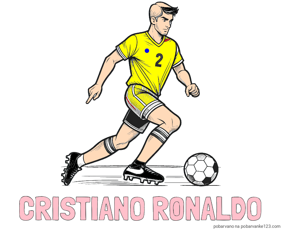 POBARVANA POBARVANKA - Pobarvanka imena CRISTIANO RONALDO in pobarvanka nogometaša