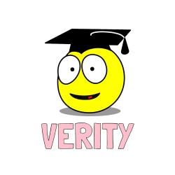 POBARVANA POBARVANKA - Pobarvanka imena VERITY in pobarvanka smeška diplomanta
