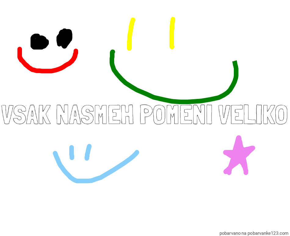 POBARVANA POBARVANKA - Pobarvanka imena VSAK NASMEH POMENI VELIKO