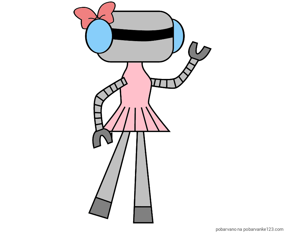 POBARVANA POBARVANKA - Pobarvanka robotke