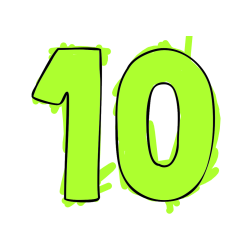 POBARVANA POBARVANKA - Pobarvanka številke deset (10)