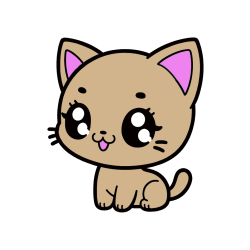 POBARVANA POBARVANKA - Pobarvnaka ljubke muce v anime slogu