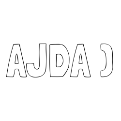 Online izdelana pobarvanka - Pobarvanka imena AJDA )