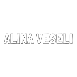Online izdelana pobarvanka - Pobarvanka imena ALINA VESELI