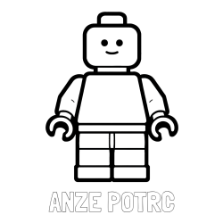 Online izdelana pobarvanka - Pobarvanka imena ANŽE POTRČ in pobarvanka LEGO figurice fanta
