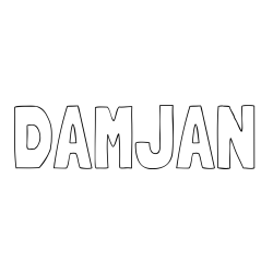 Online izdelana pobarvanka - Pobarvanka imena DAMJAN