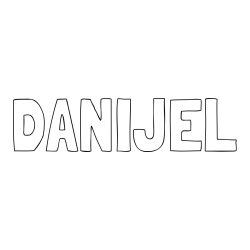 Online izdelana pobarvanka - Pobarvanka imena DANIJEL