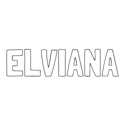Online izdelana pobarvanka - Pobarvanka imena ELVIANA