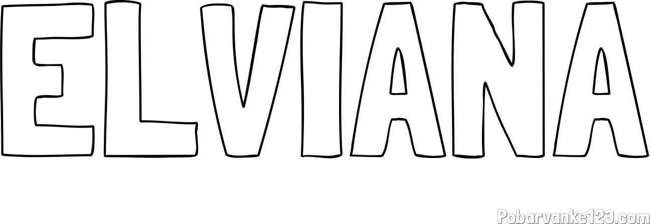 Pobarvanka imena ELVIANA
