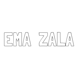 Online izdelana pobarvanka - Pobarvanka imena EMA  ZALA