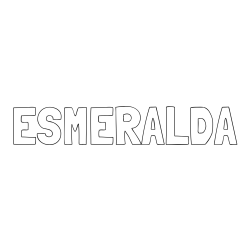 Online izdelana pobarvanka - Pobarvanka imena ESMERALDA