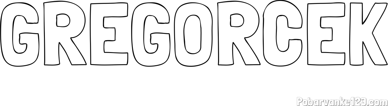 Pobarvanka imena GREGORČEK