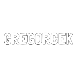 Online izdelana pobarvanka - Pobarvanka imena GREGORČEK