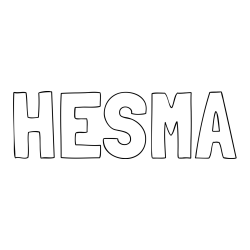 Online izdelana pobarvanka - Pobarvanka imena HESMA