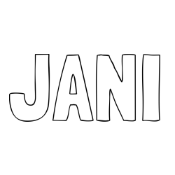 Online izdelana pobarvanka - Pobarvanka imena JANI