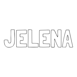 Online izdelana pobarvanka - Pobarvanka imena JELENA