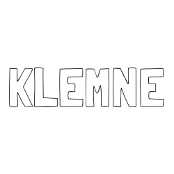 Online izdelana pobarvanka - Pobarvanka imena KLEMNE