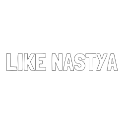Online izdelana pobarvanka - Pobarvanka imena LIKE NASTYA