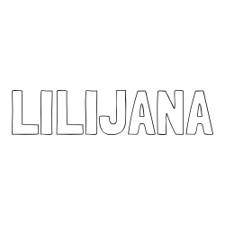 Online izdelana pobarvanka - Pobarvanka imena LILIJANA