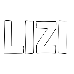 Online izdelana pobarvanka - Pobarvanka imena LIZI