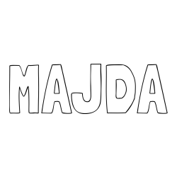 Online izdelana pobarvanka - Pobarvanka imena MAJDA