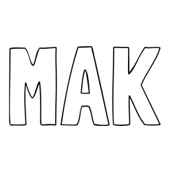 Online izdelana pobarvanka - Pobarvanka imena MAK