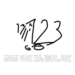 Online izdelana pobarvanka - Pobarvanka imena MAMI VSE NAJBOLJŠE in 123