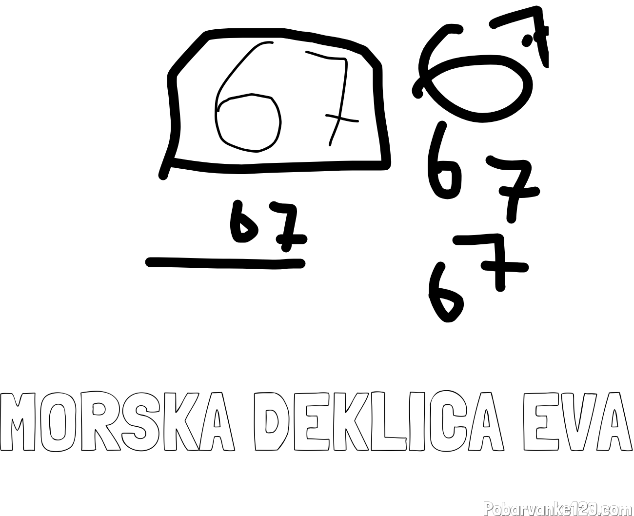 Pobarvanka imena MORSKA DEKLICA EVA in M3EWKRDFIVJGQ3U+0REDS0O4RED0+OWRED0G'W54REID