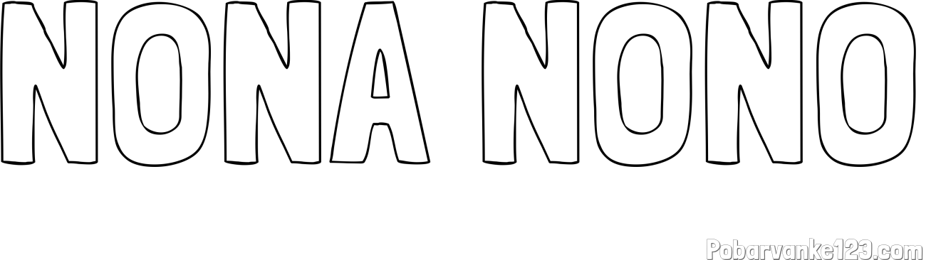 Pobarvanka imena NONA NONO
