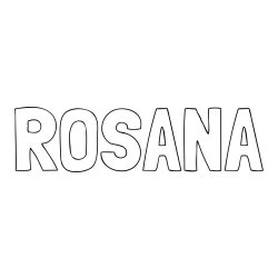 Online izdelana pobarvanka - Pobarvanka imena ROSANA