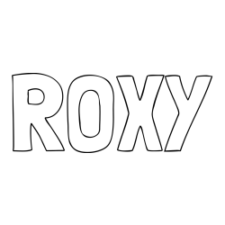 Online izdelana pobarvanka - Pobarvanka imena ROXY