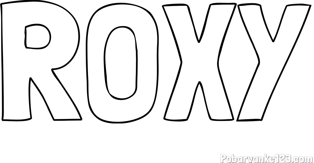 Pobarvanka imena ROXY