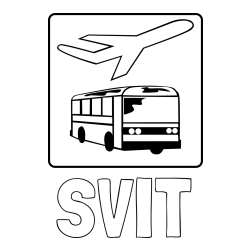 Online izdelana pobarvanka - Pobarvanka imena SVIT in avtobus in letalo