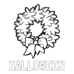 Pobarvanka imena HALLOWEEN in adventni venček
