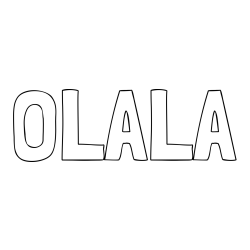 Pobarvanka imena OLALA