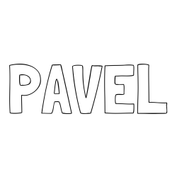 Pobarvanka imena PAVEL