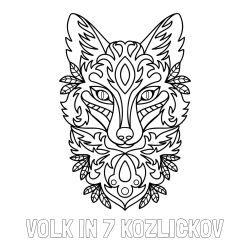 Online izdelana pobarvanka - Pobarvanka imena VOLK IN 7 KOZLIČKOV in pobarvanka volka - mandale
