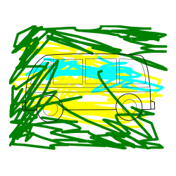 Pobarvana pobarvanka - Avtobus