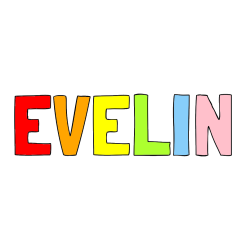 Pobarvana pobarvanka - Pobarvanka imena EVELIN