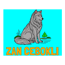 Pobarvana pobarvanka - Pobarvanka imena ŽAN ČEBOKLI in pobarvanka sedečega volka