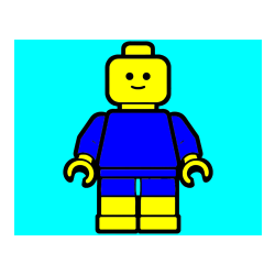Pobarvana pobarvanka - Pobarvanka LEGO figurice fanta
