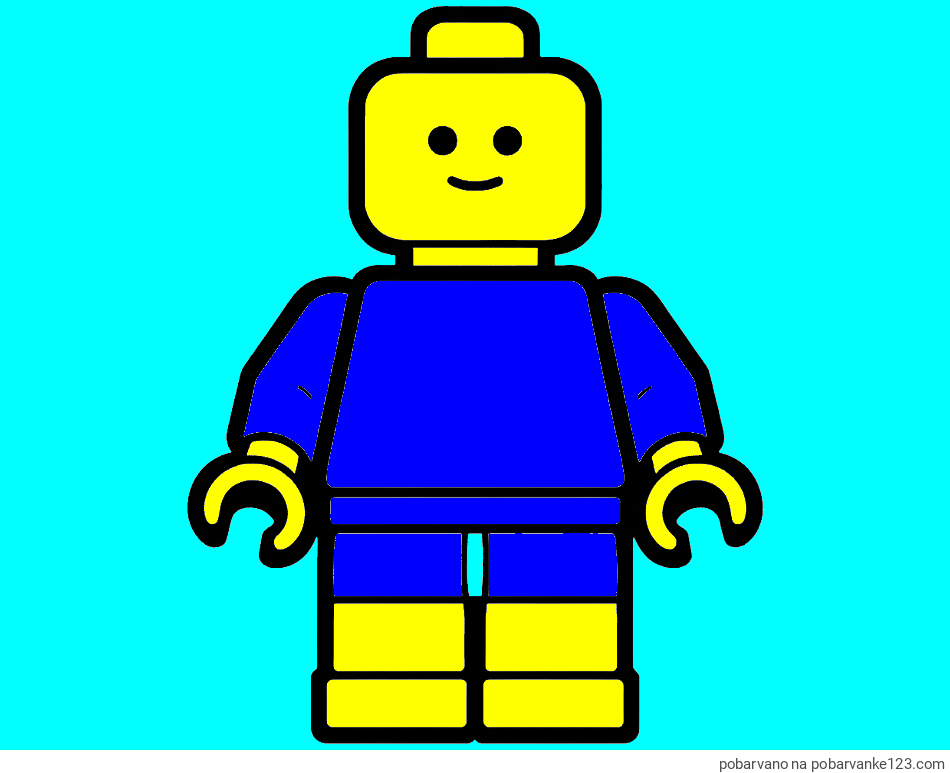 POBARVANA POBARVANKA - Pobarvanka LEGO figurice fanta