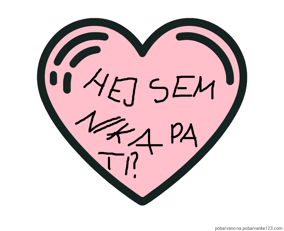 POBARVANA POBARVANKA - Pobarvanka lepega srčka