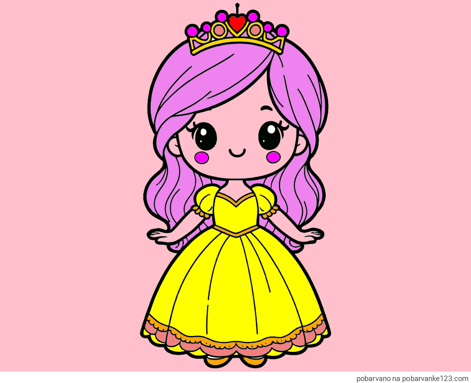 POBARVANA POBARVANKA - Pobarvanka ljubke princeske