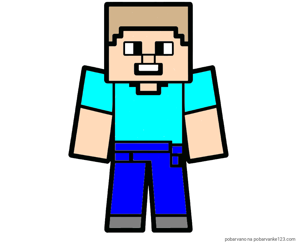 POBARVANA POBARVANKA - Pobarvanka Minecraft figurice