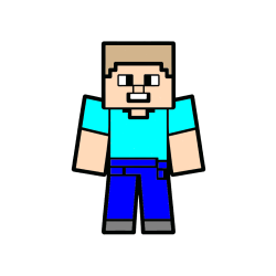 Pobarvana pobarvanka - Pobarvanka Minecraft figurice