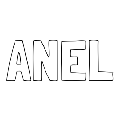 Online izdelana pobarvanka - Pobarvanka imena ANEL