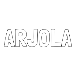 Online izdelana pobarvanka - Pobarvanka imena ARJOLA