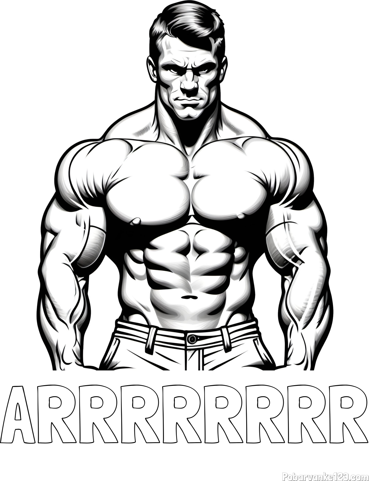 Pobarvanka imena ARRRRRRRR in pobarvanka bodybuilder-ja